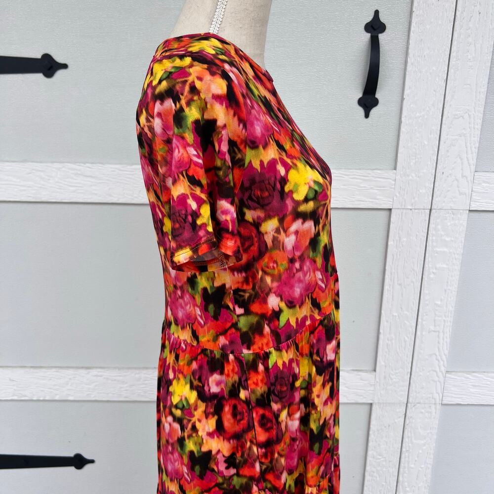 Saint + Sofia Floral Maxi Dress L Greenwich Bright Bold NWT - Picture 6 of 10